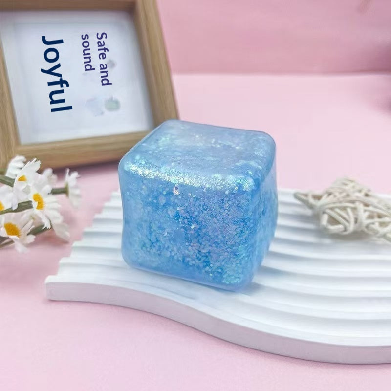 Jouet de colle doux anti-stress en cube d'eau