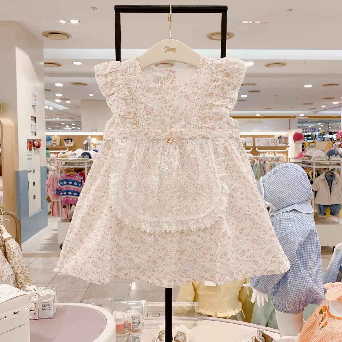 Robe de Dentelle Tulle à Couleur Solide pour Filles