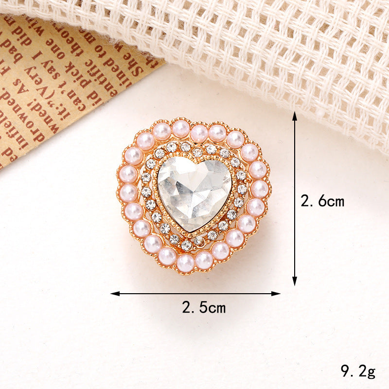 Jeans Button Trou Chaussures Diy Accessoires Bright Crystal Classic Style Ornement Accessoires