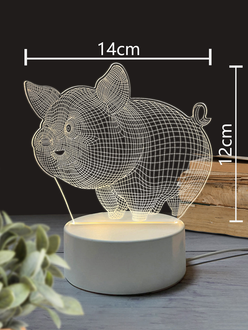 3Dd petite lampe de nuit LED lumière USB lumière ambiance lumineuse chambre