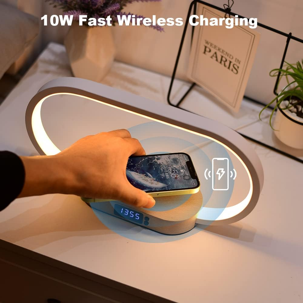 Lampe côté lit Donewin avec chargeur sans fil