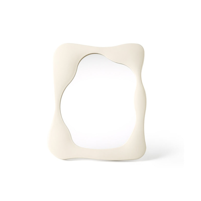 Simple en forme spéciale salon cosmétique miroir bureau plastique Irrégulier cosmétique Mirro