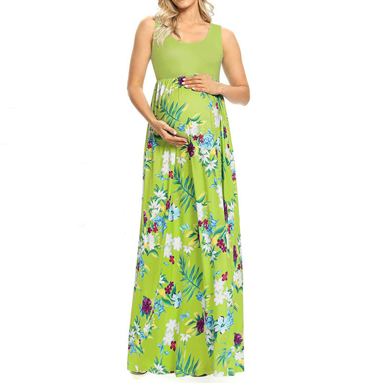 Robe de maternité à mailles rondes
