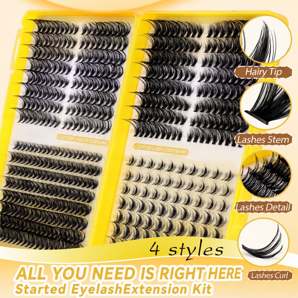 528-Cluster High-Volume Lash Book bricolage cluster naturel faux cils