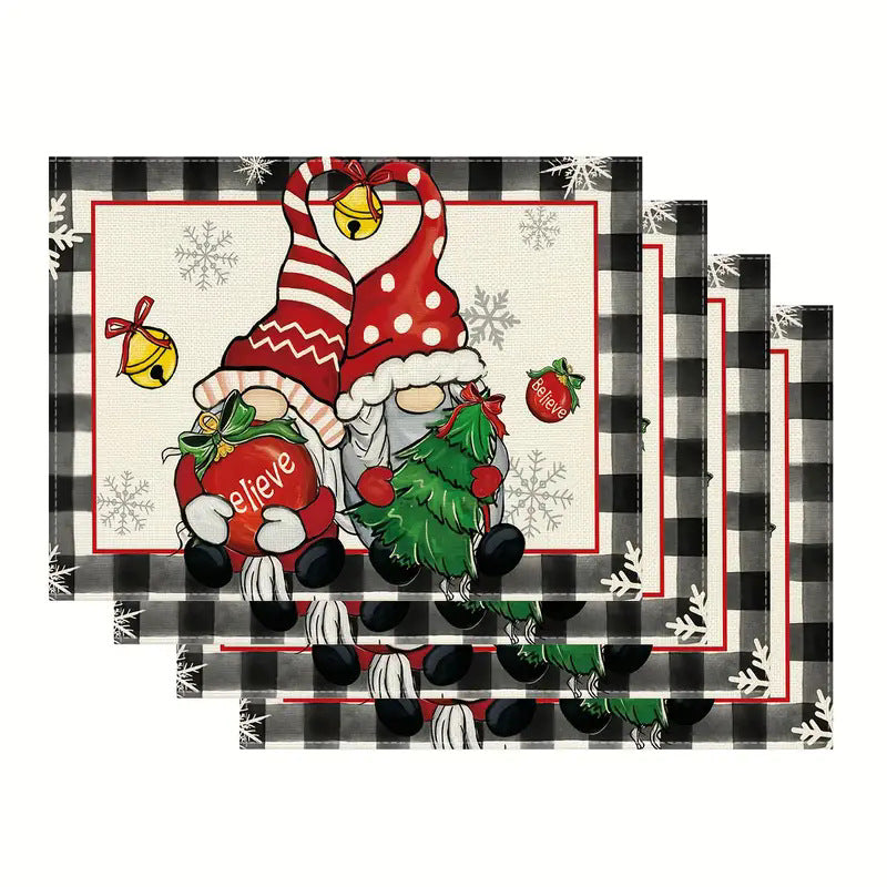 Fête de Noël Placemat Ustensiles de cuisine ménager