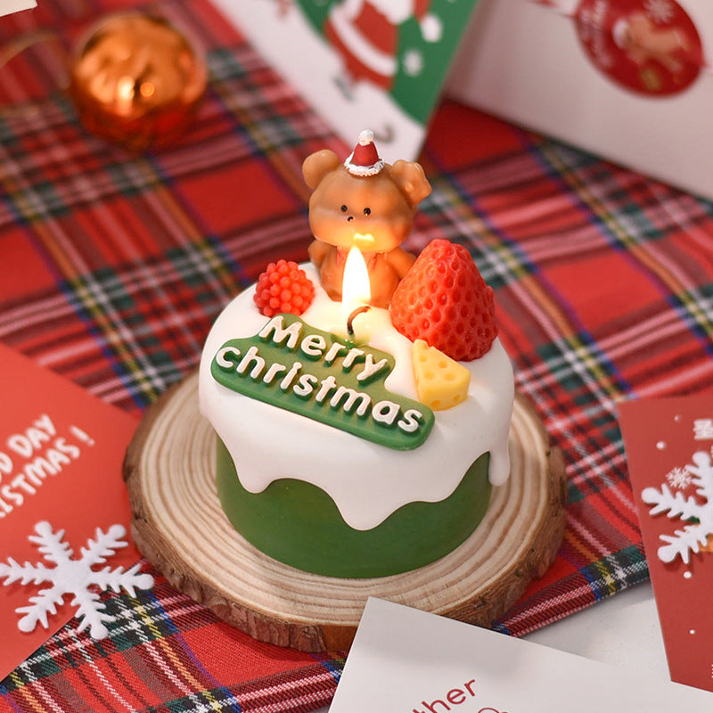 Bougie d'ours mignon Cake DIY Anniversaire Aromathérapie Bougie Silicone Moule de cuisson