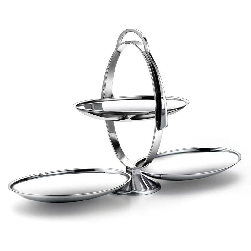 Nordic Entry Luxury Home Style Design Double pliage Rangement Dim Sum Plate