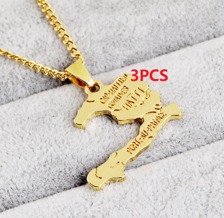 Collier de carte Haïti