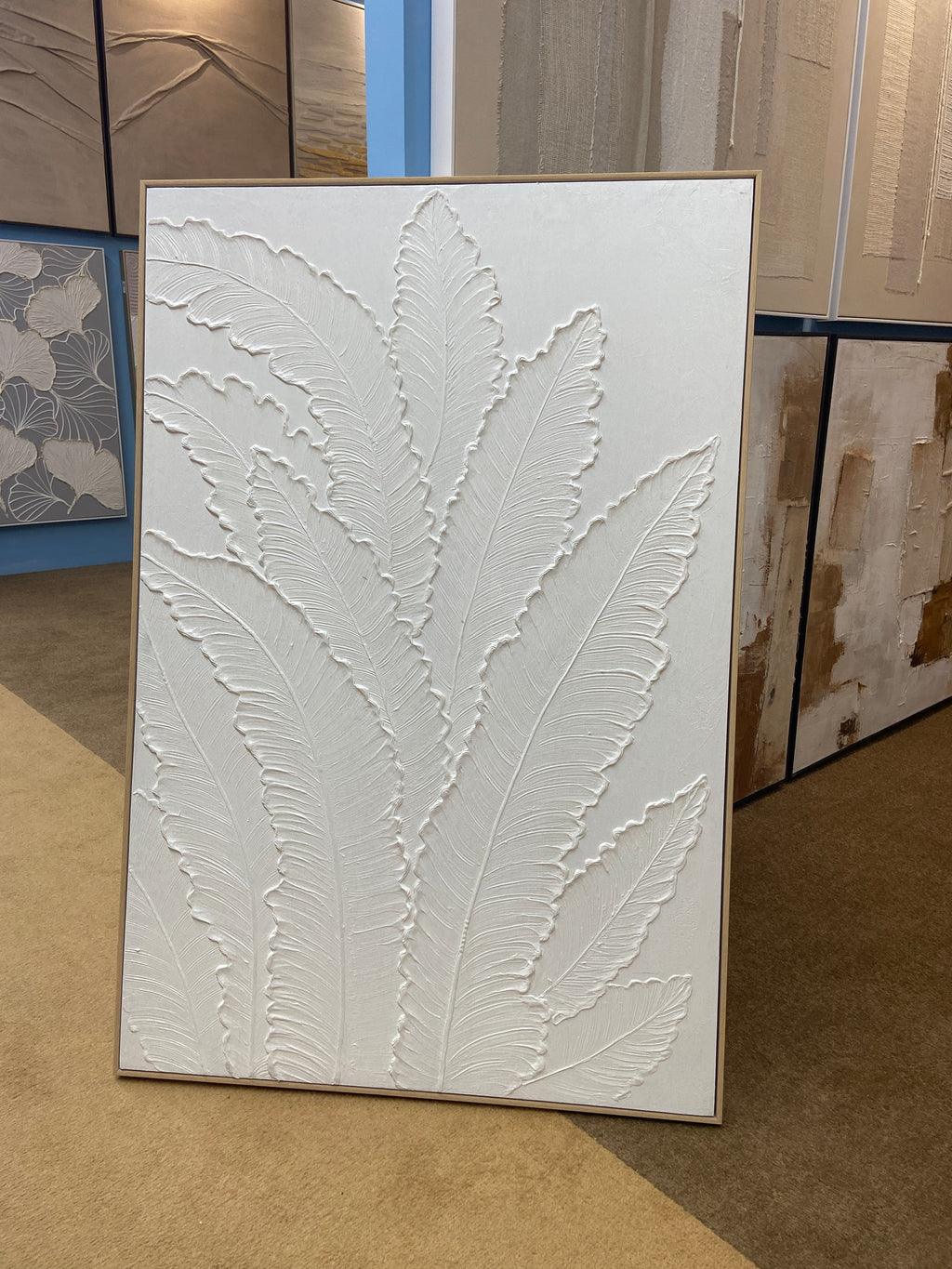 24x36 Art mural de feuille botanique encadrée