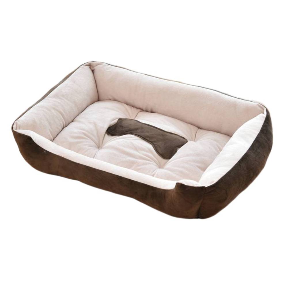Grand lit de chien chaud en peluche tapis lavable calmant coussin pour chiot pour chien chat