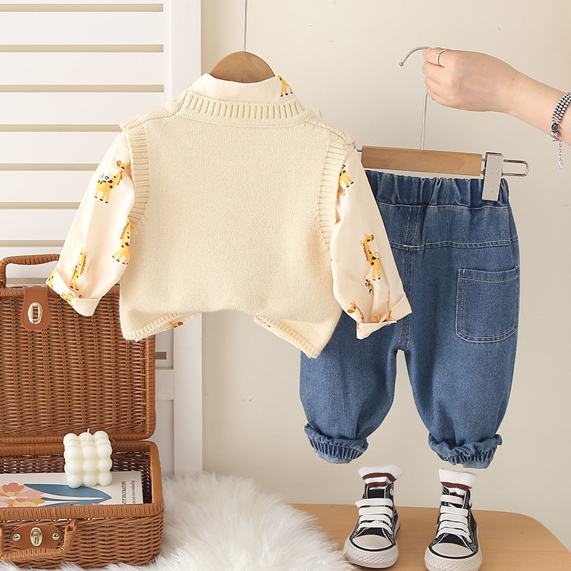 Garçons Vêtements d'automne costume girafe bébé