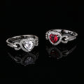 Bague de mariage rouge en forme de coeur pour femmes Bracelet personnalisé