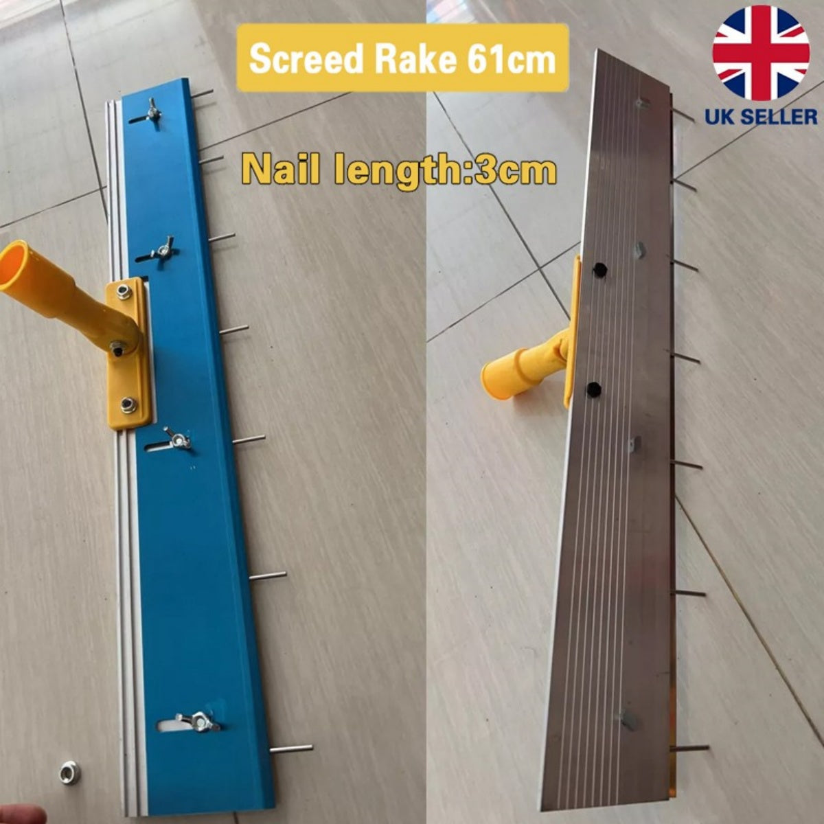 Niveleur à broche réglable pour écaillement composé de nivellement 61cm Outils de revêtement de sol