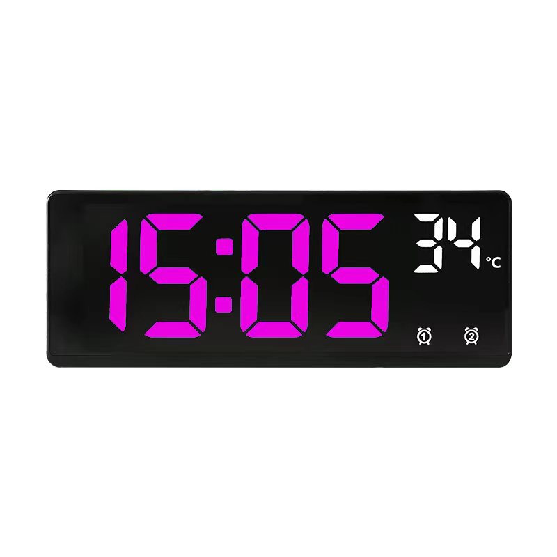 Horloge électronique multifonction créative Simple grand écran Horloge alarme multi-groupes