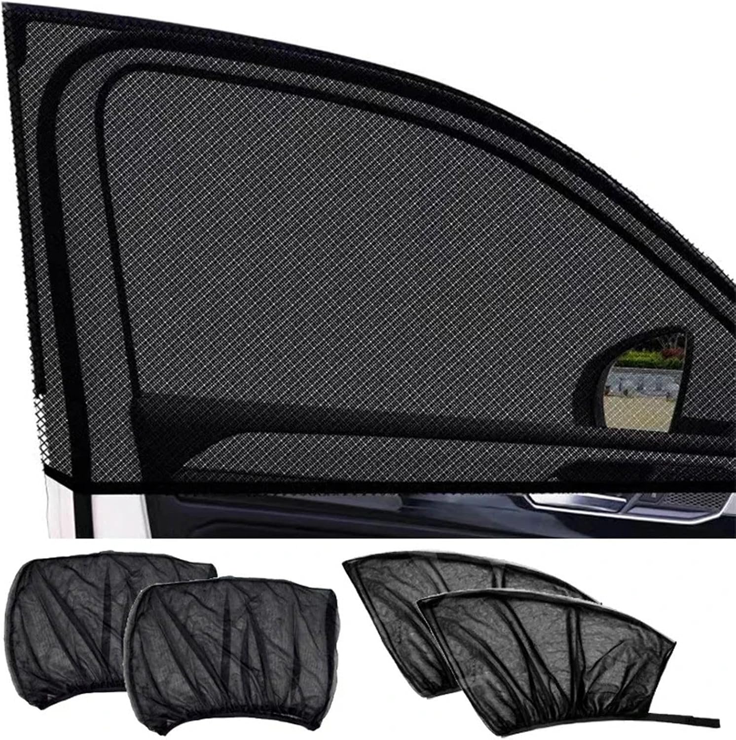 Rideaux Mosquito pour voitures Voiture Sun Shade Styling Accessoires Auto UV Protégez le rideau côté