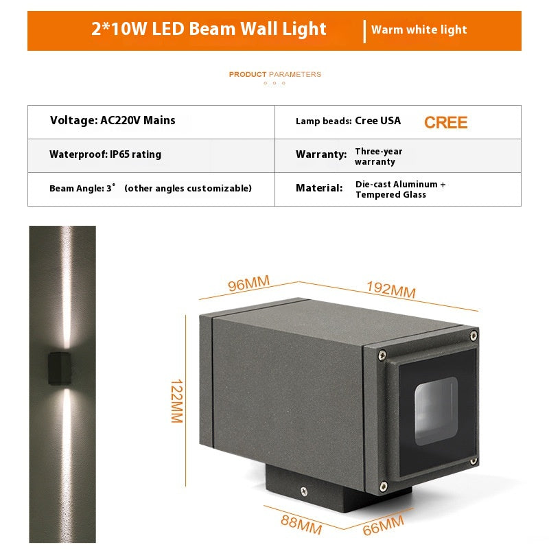 Lampe murale extérieure étanche Facade éclairage double tête
