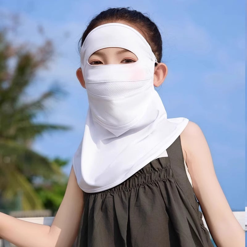 Ice Silk Full Face Masque de couverture de cou d'une pièce