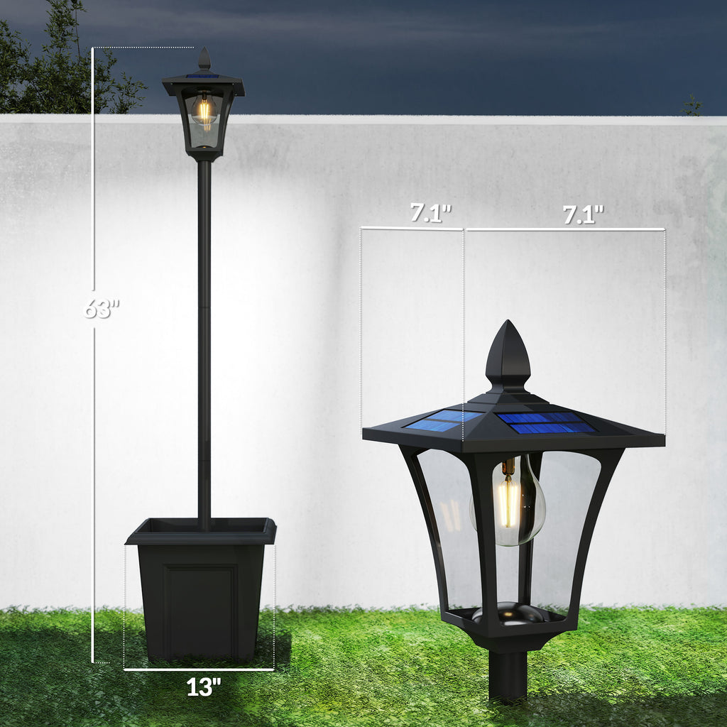 63" Lampe solaire post lumières 2 Pack