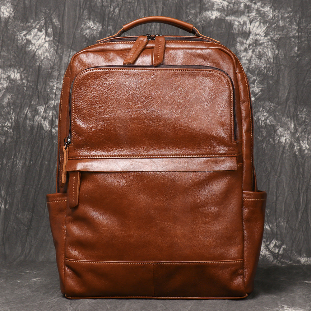 Sac à dos en cuir pour hommes de style rétro