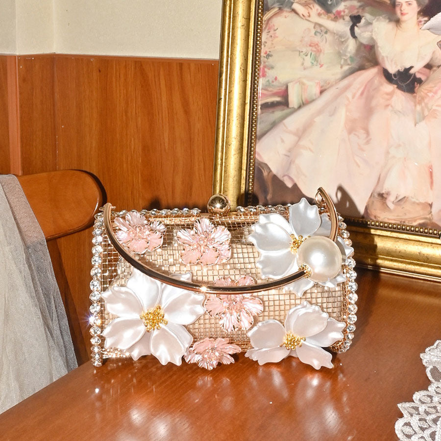 Flèche métallique de style français avec diamants et perles