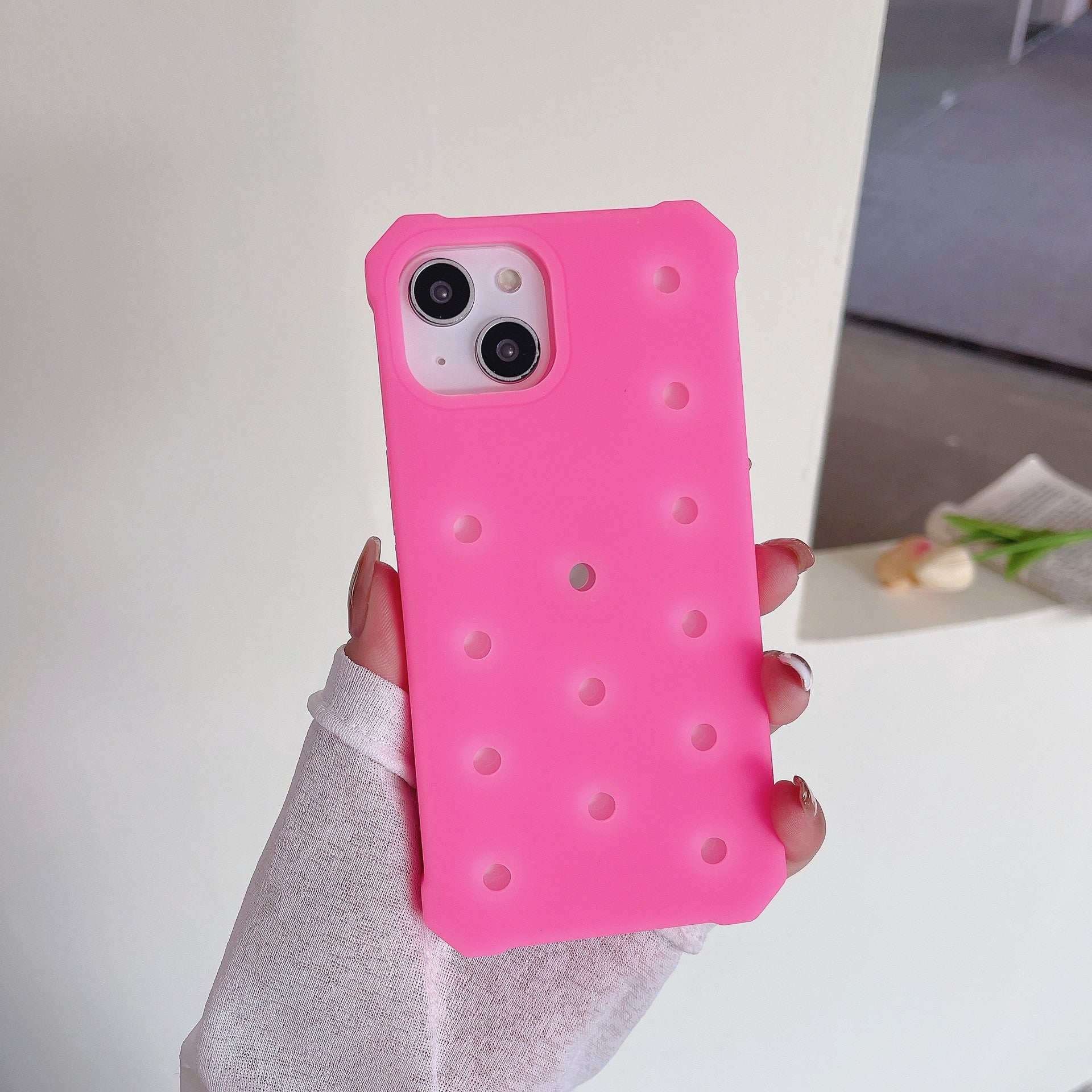 Boîtier en silicone avec trous