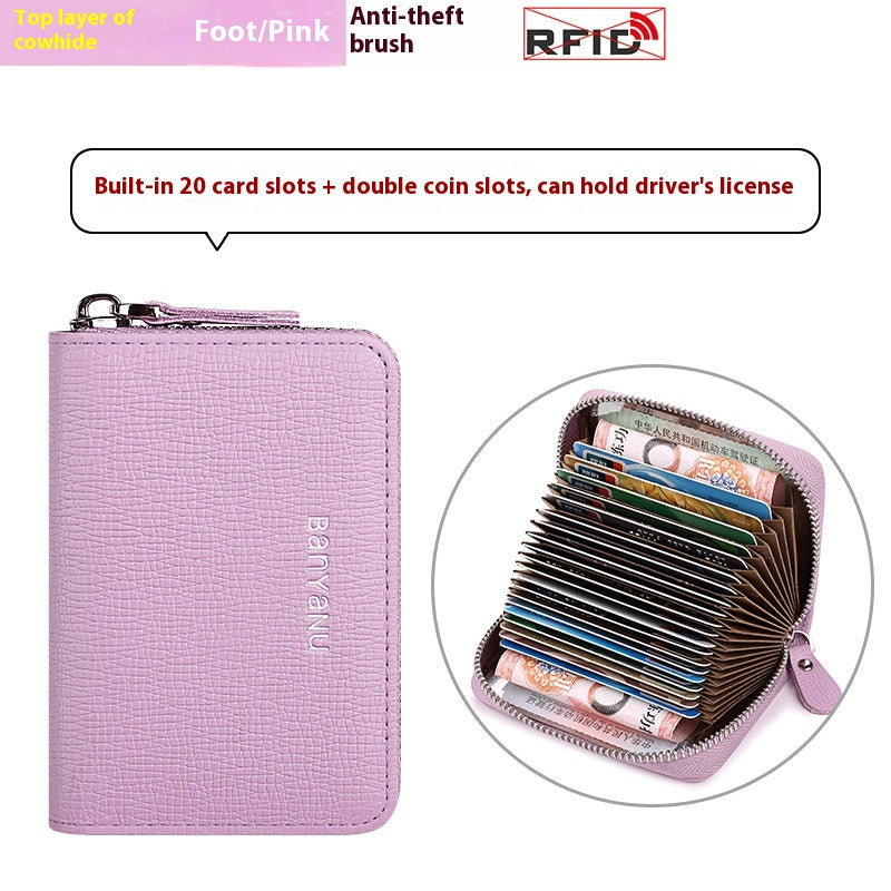 Porte-cartes Guangzhou Banyanu en cuir femme