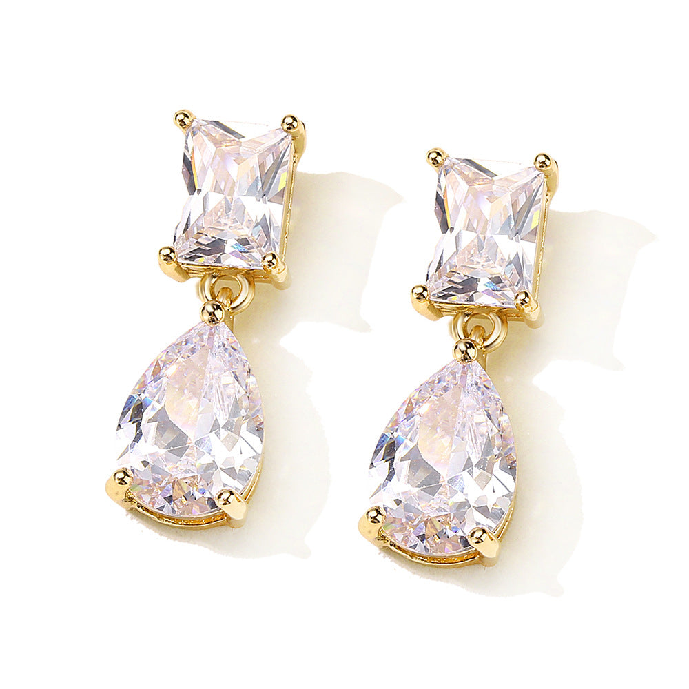 Boucles d'oreilles rétro longue goutte pour femmes