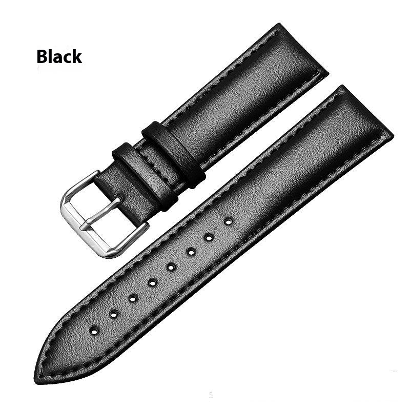 Bracelet de montre en cuir véritable polyvalent et minimaliste
