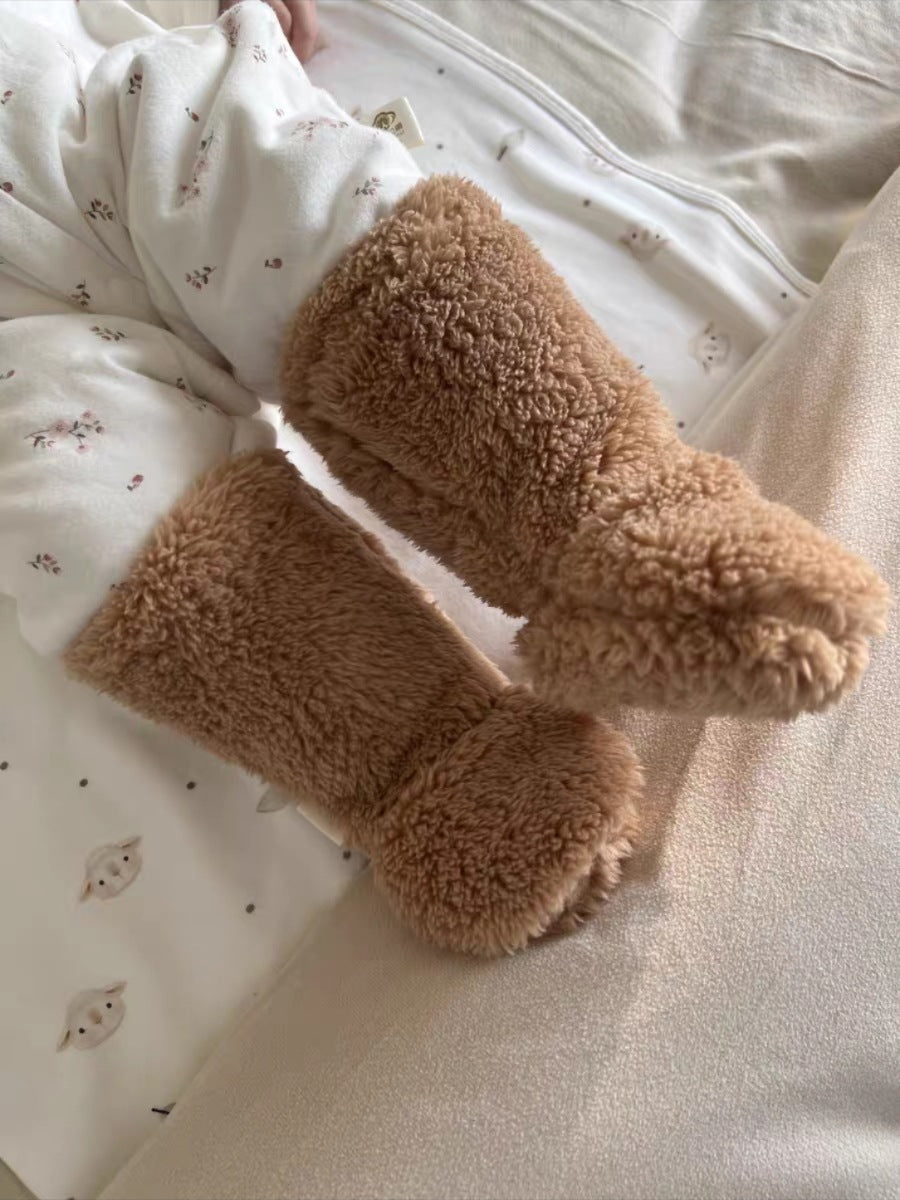 Couvre-pieds de bébé Couvre-chaussures chaudes épaisses Protège-pieds Couvre-chaussures d'hiver
