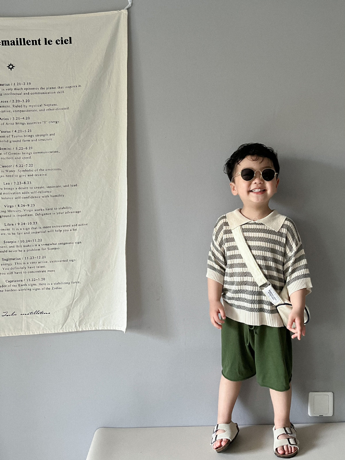 T-shirt à manches courtes de style Western Hollow pour enfants
