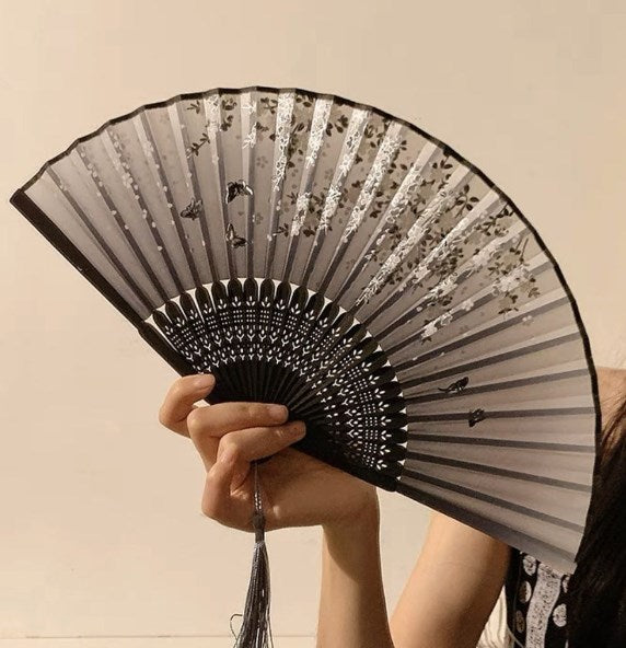 Chine Style pliant Fan-Plum Blossom-1
