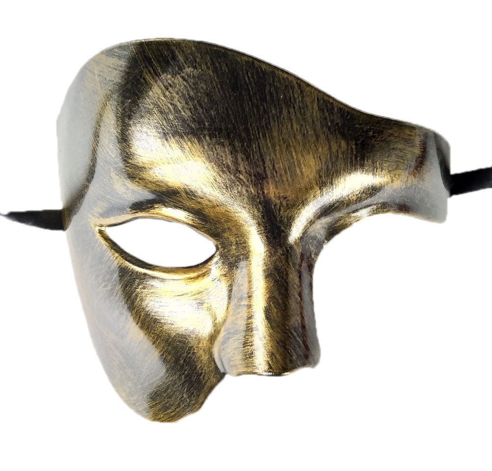 Masque de fête antique avec un seul oeil et demi face latérale