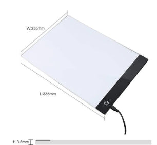 Tableau de dessin lumineux à trois vitesses A4 Copie LED Cartoon Transparent Tableau de dessin lumineux USB