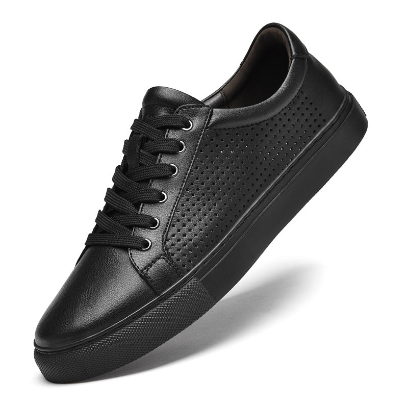 Chaussures de planche à cowhide de loisirs creuses