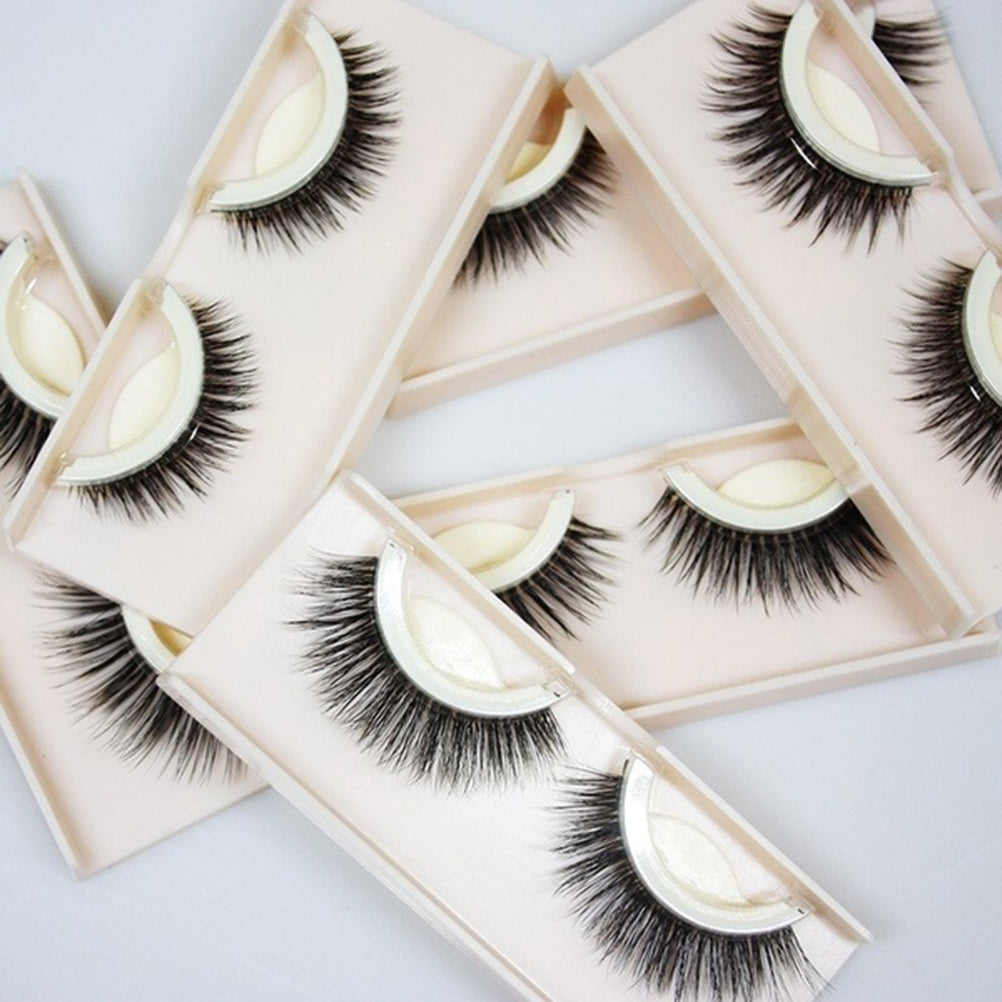 1 paire autocollant cils réutilisables 3D faux cils facile à porter et supprimer Curly Stic