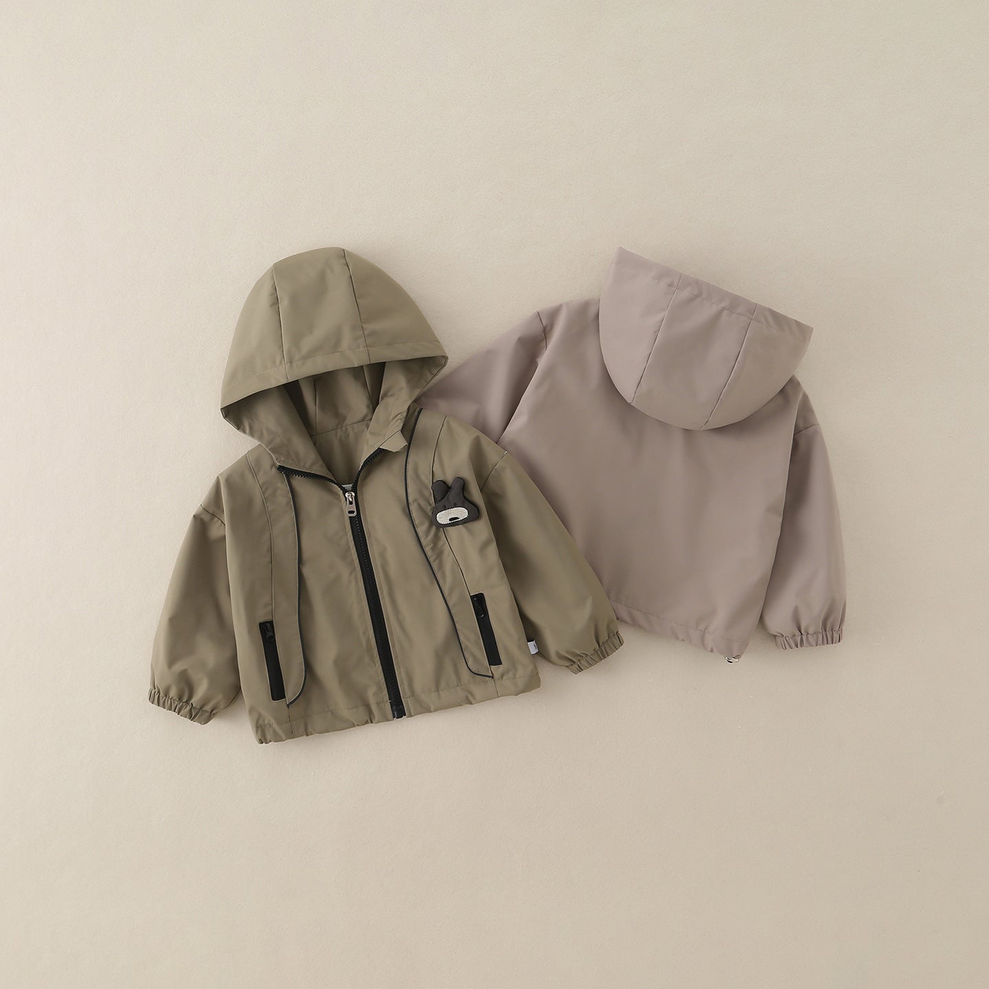 Garçons Hooded Outdoor Casual Windproof Veste Set