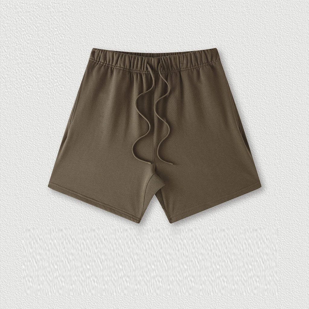 Couleur de la Terre Style de base Short en coton moyen et grand pour enfants