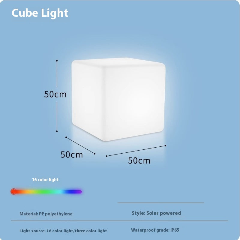 Tabouret Led Square Cube léger étanche