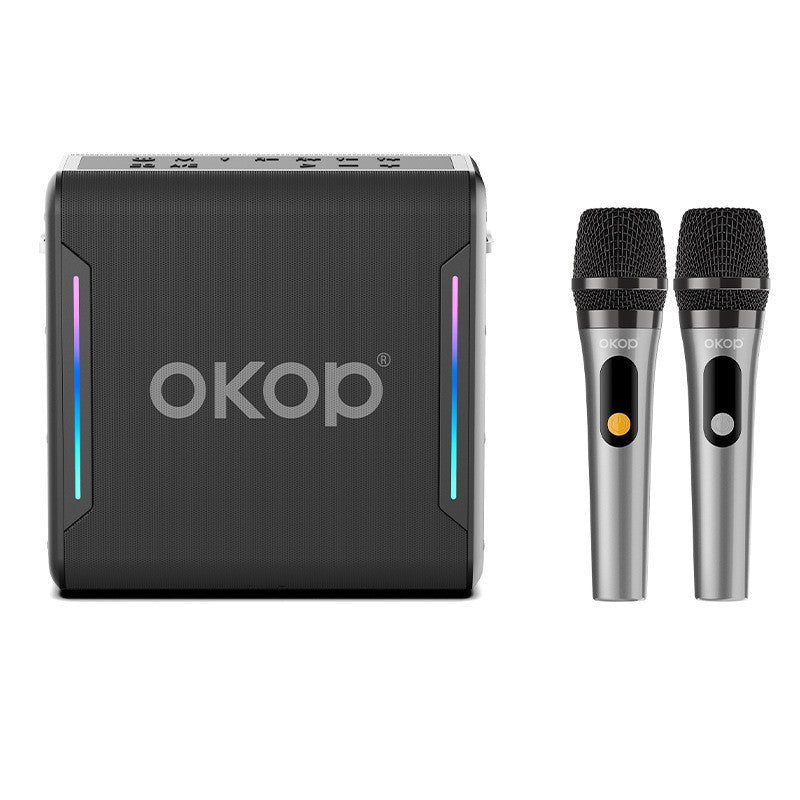 KP-8001 Haut-parleur Haut-Volume extérieur Karaoké Portable Bluetooth Haut-parleur Microphone Ultra-lo