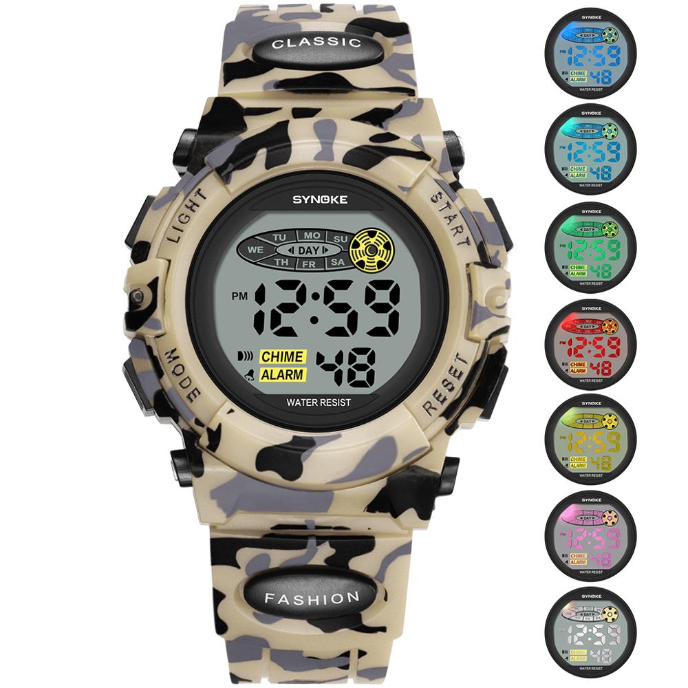 Montre électronique lumineuse colorée pour les enfants Et les étudiants