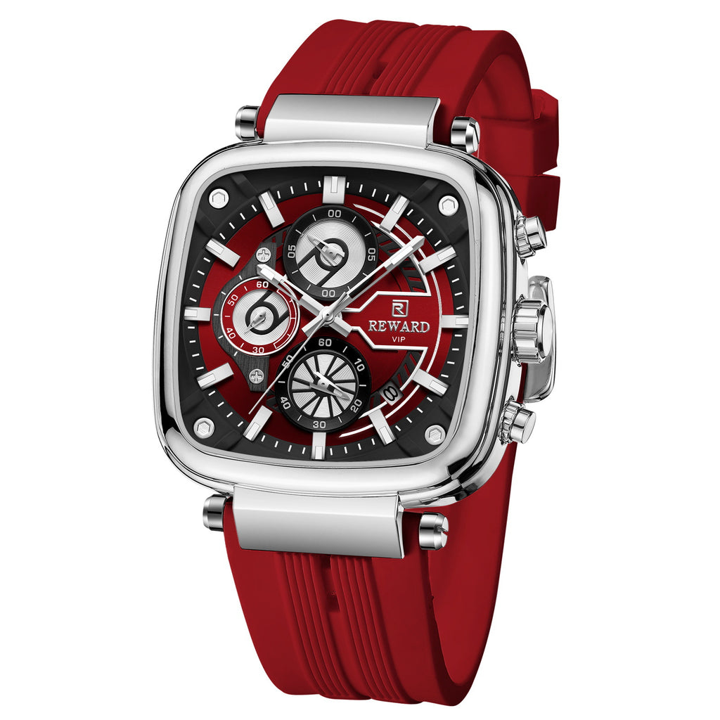 Récompense Montres Sport Quartz Homme Multi-fonctions Montre Silicone