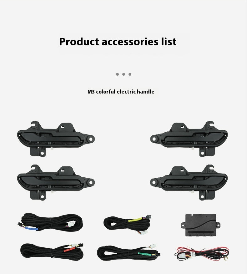 Applicable au model Y3 Modification de poignée de porte électrique