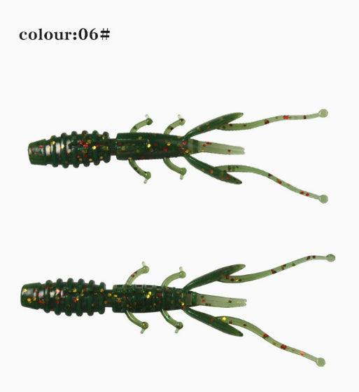 Lure Bait Drop-s Rig Worm Soft Basse Lure Crevette parfumée au sel