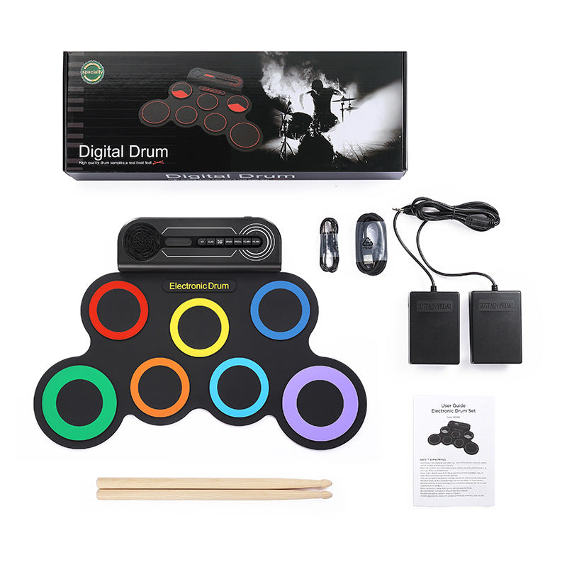Table Portable Percussion Drum Set Hand Roll Bureau Débutant