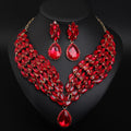 Ensemble de boucles d'oreilles en cristal collier africain