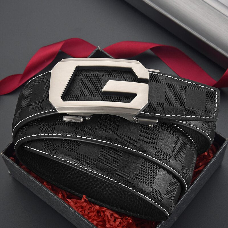 Ceinture en cuir homme avec lettering