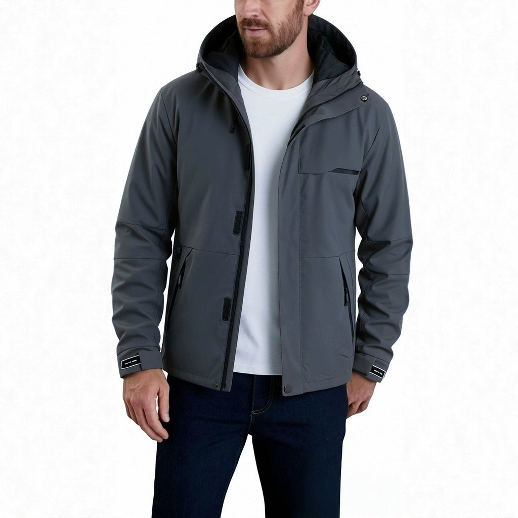 Veste multi-fonctionnelle d'extérieur pour homme en couleur solide