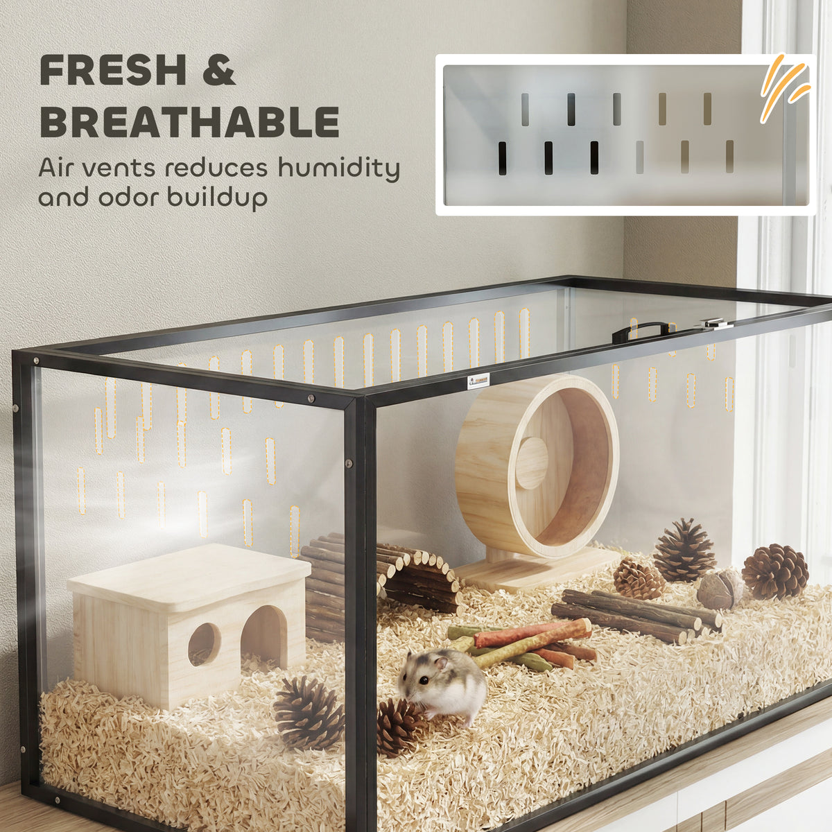 Grand hamster acrylique Cage