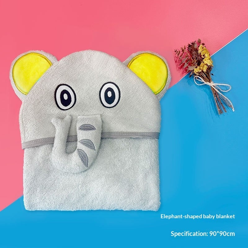 Classe A Bamboo Fibre Swaddle avec Hood Enfants Serviette de bain Couverture et cap tout en un