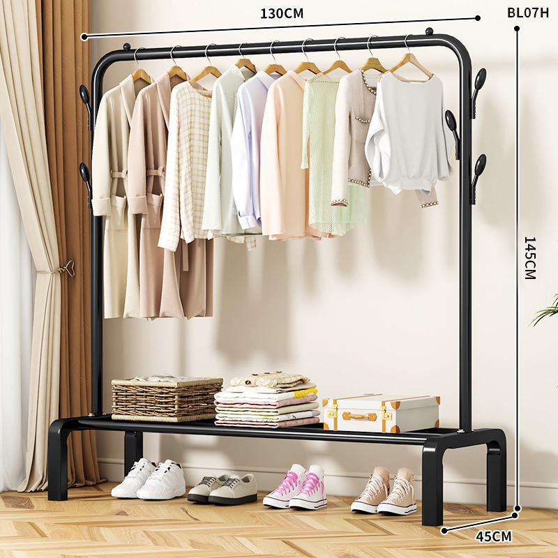 Séchage Rack Etage Chambre Chambre à coucher Hanger Intérieur Balcon Ménage Simple Vêtements Rack Plus Th